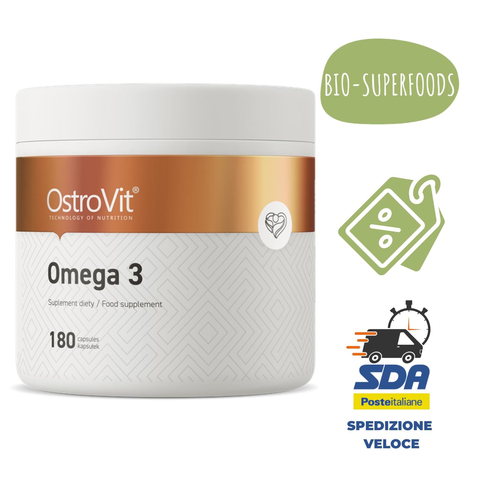 Omega 3 180 Softgel Perle 1000mg Olio di Pesce Fish Oil 180 EPA 120 DHA Cuore