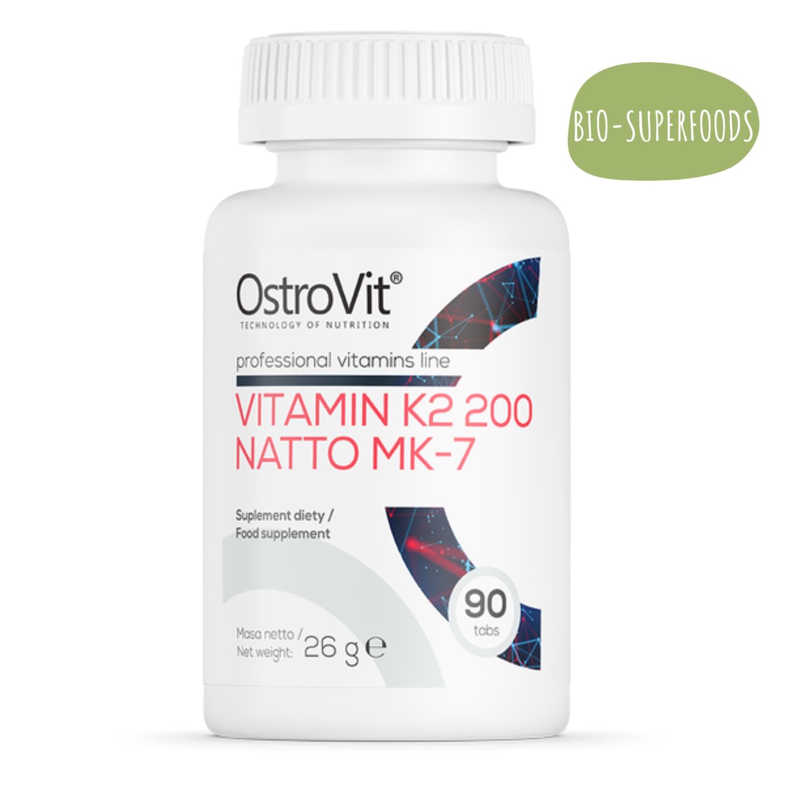Vitamina K2 MK7 200 Natto Ossa Forti Menachinone Healthy MK-7 Integratore 90 cpr