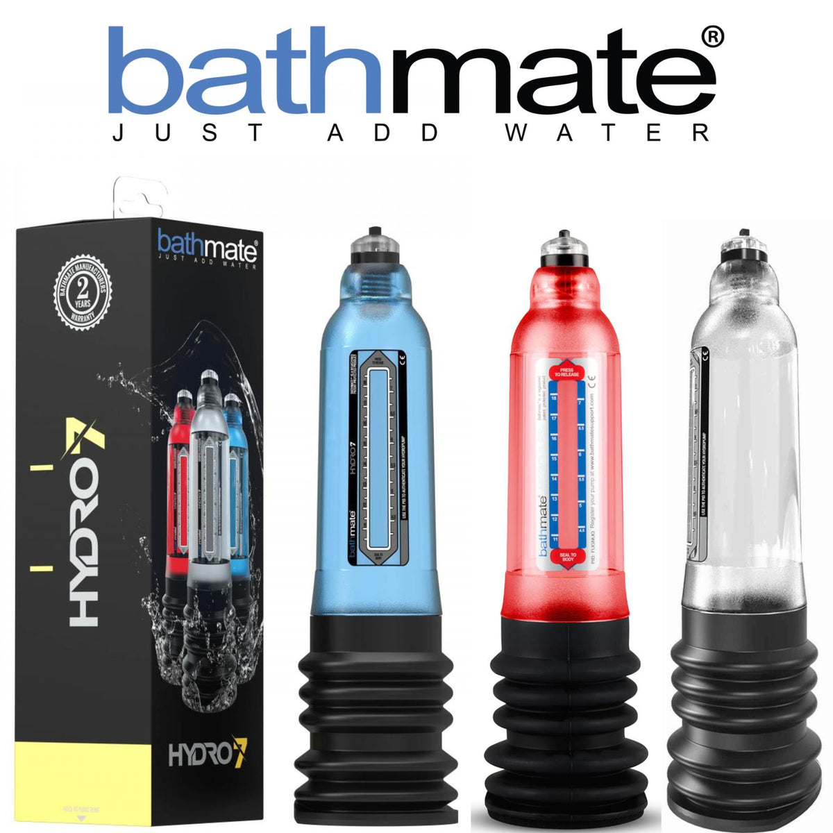 Pompa per Pene Bathmate Hydro7 Sviluppatore Allungamento Ingrandimento ad Acqua