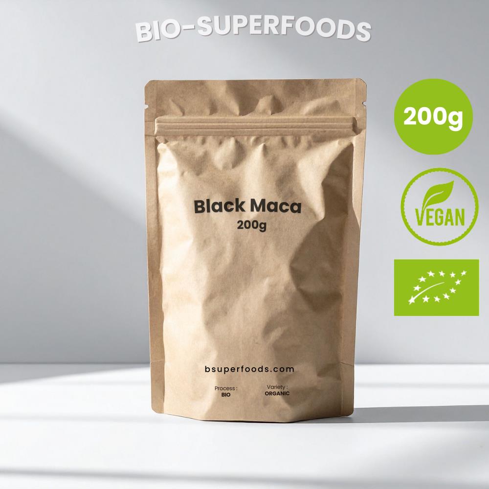 Maca Nera Biologica 200g Polvere Integratore Energia Superfood Perù BIO