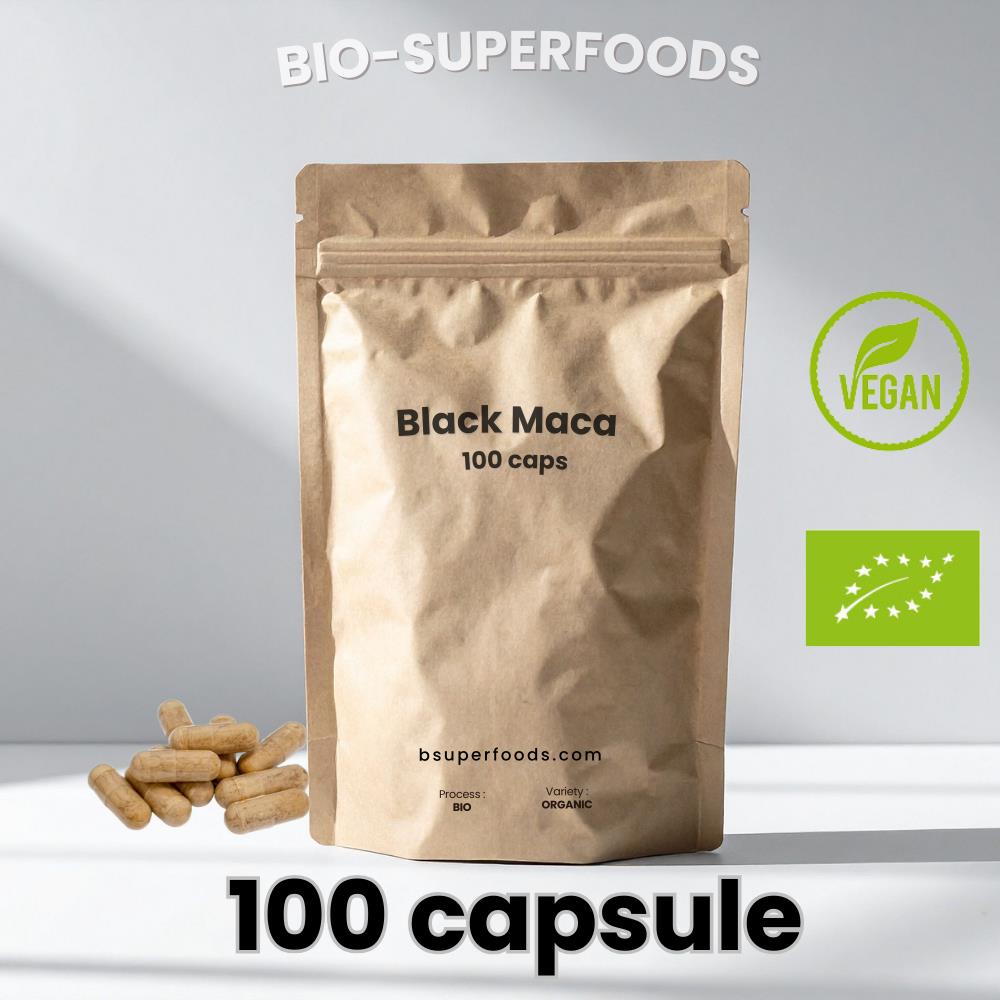 Maca Nera Bio 100 Capsule - Integratore Energizzante Naturale delle Ande