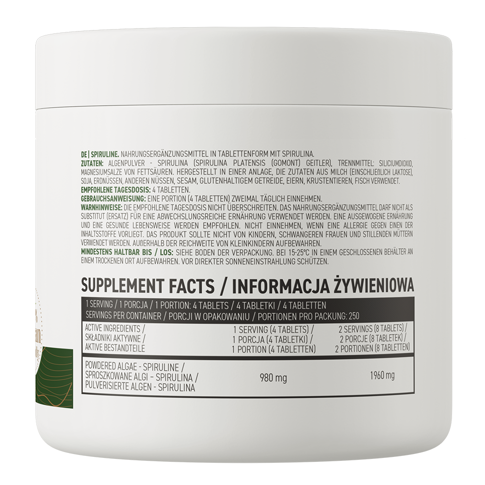 Spirulina e Clorella Antiossidante e Supporto Energetico Detox NO OGM Chlorella