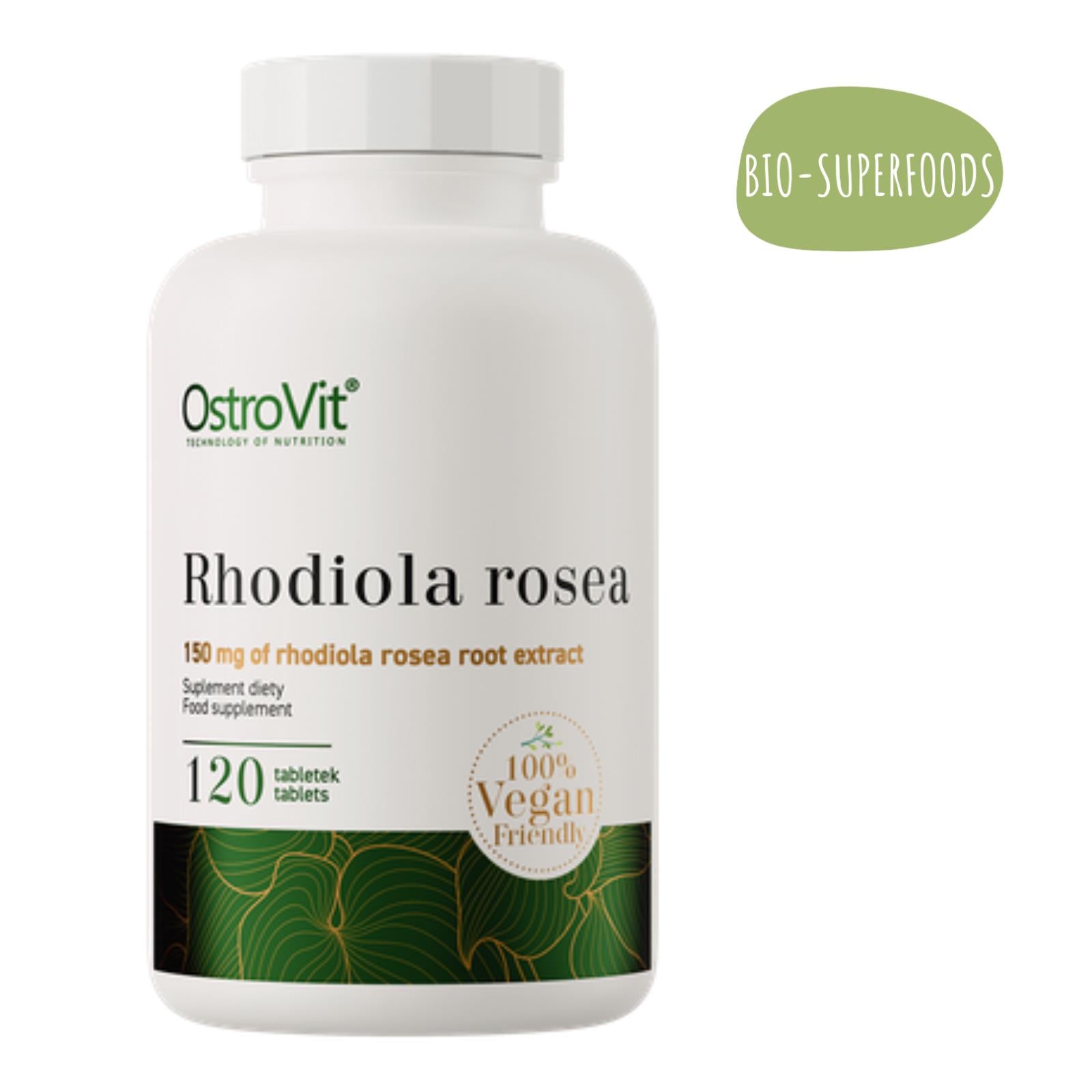 Rhodiola Rosea 120 Compresse | Adattogeno Naturale Stress Memoria  Vegano 4 Mesi