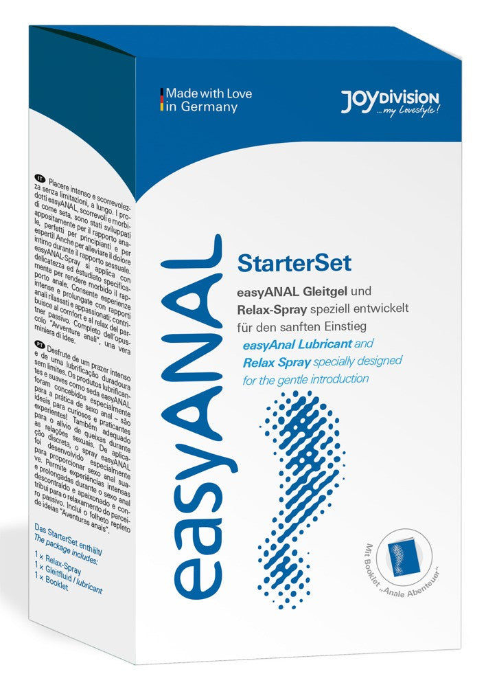 easyANAL Dual Set - Kit Completo: Gel Ibrido (80ml) + Spray Relax (30ml) + Guida al Piacere