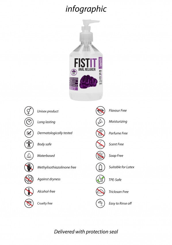 Fist It Professional Active - Gel Lubrificante ad Alta Densità con Mentolo 500ml