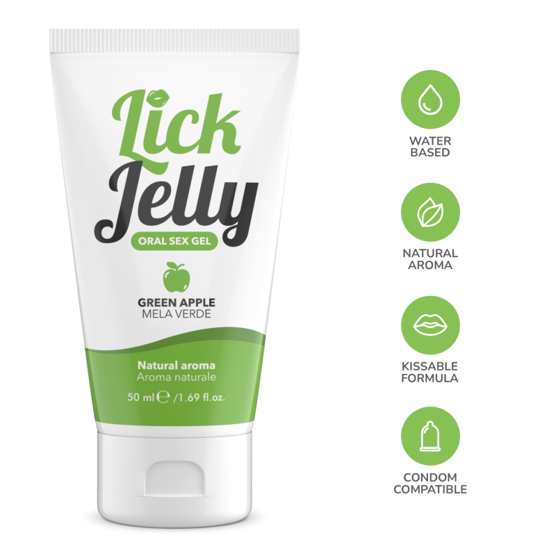 Lick Jelly Mela Verde - Lubrificante Edibile a Base Acquosa 100ml