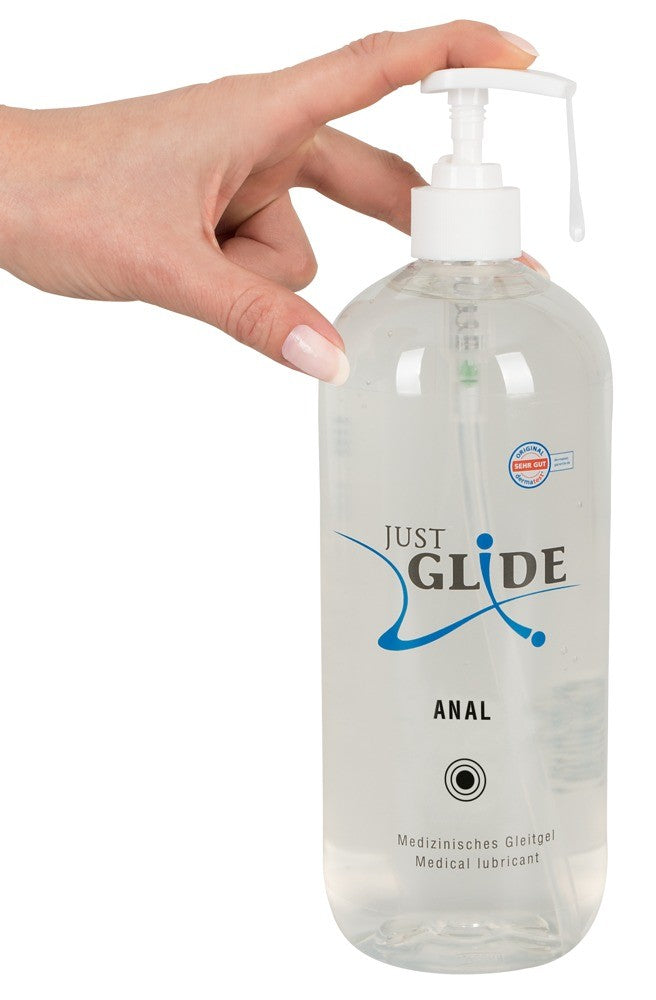 Just Glide Anal 1000ml - Lubrificante Vegano con Complesso Rilassante alle 7 Piante
