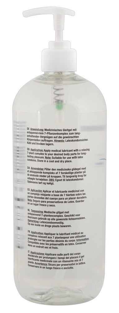 Just Glide Anal 1000ml - Lubrificante Vegano con Complesso Rilassante alle 7 Piante