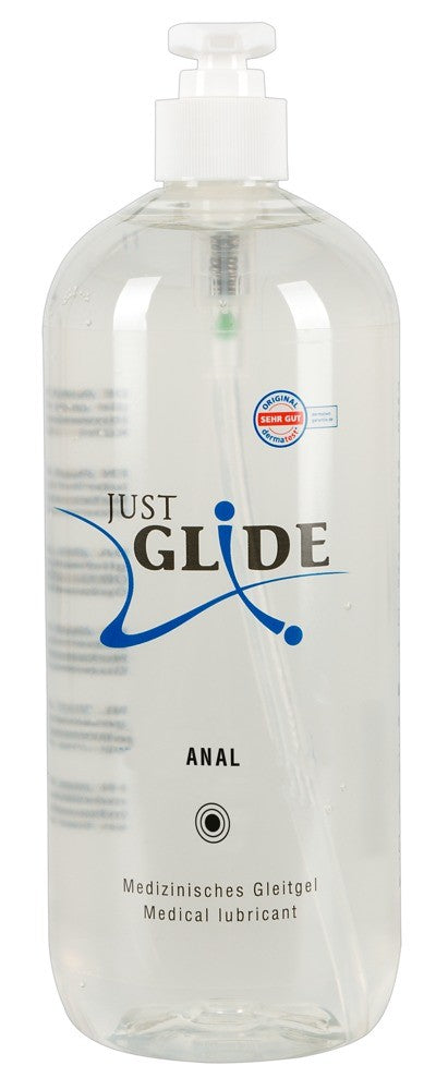 Just Glide Anal 1000ml - Lubrificante Vegano con Complesso Rilassante alle 7 Piante