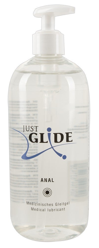 Just Glide Anal Waterbased - Gel Lubrificante Vegano con 7 Piante (500ml)