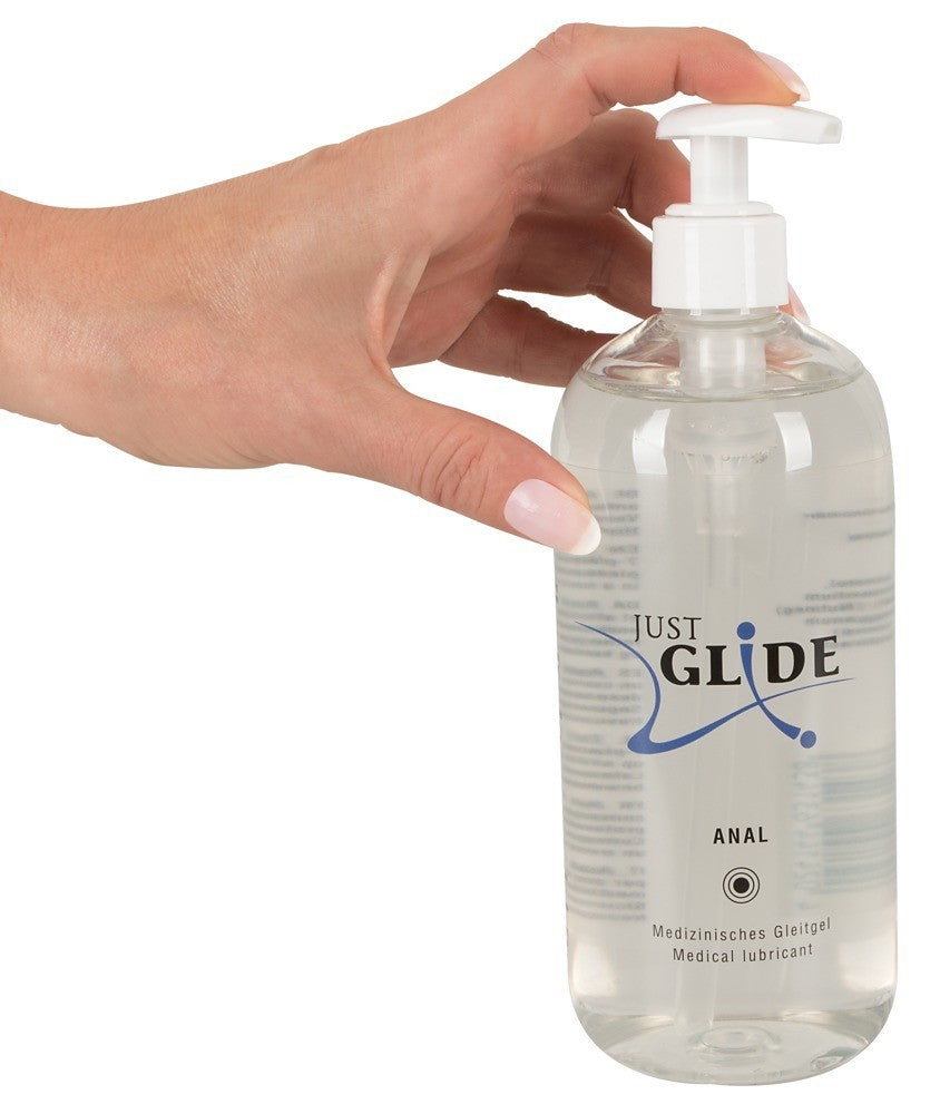 Just Glide Anal Waterbased - Gel Lubrificante Vegano con 7 Piante (500ml)