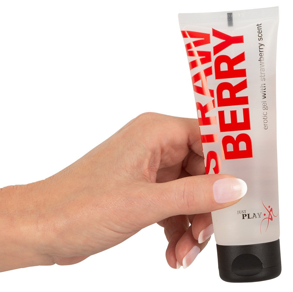 Just Play Strawberry 80ml - Gel Massaggio Erotico e Lubrificante alla Fragola