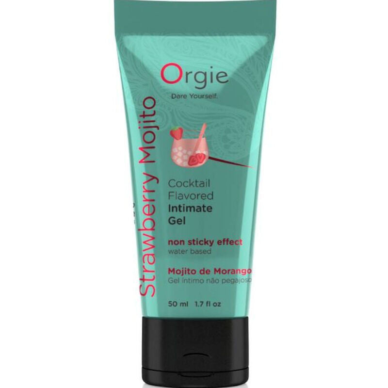 Orgie Lube Tube Strawberry Mojito 50ml - Lubrificante Baciabile Gusto Cocktail