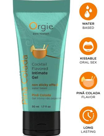 Orgie Lube Tube Piña Colada 50ml - Lubrificante Baciabile Gusto Cocktail
