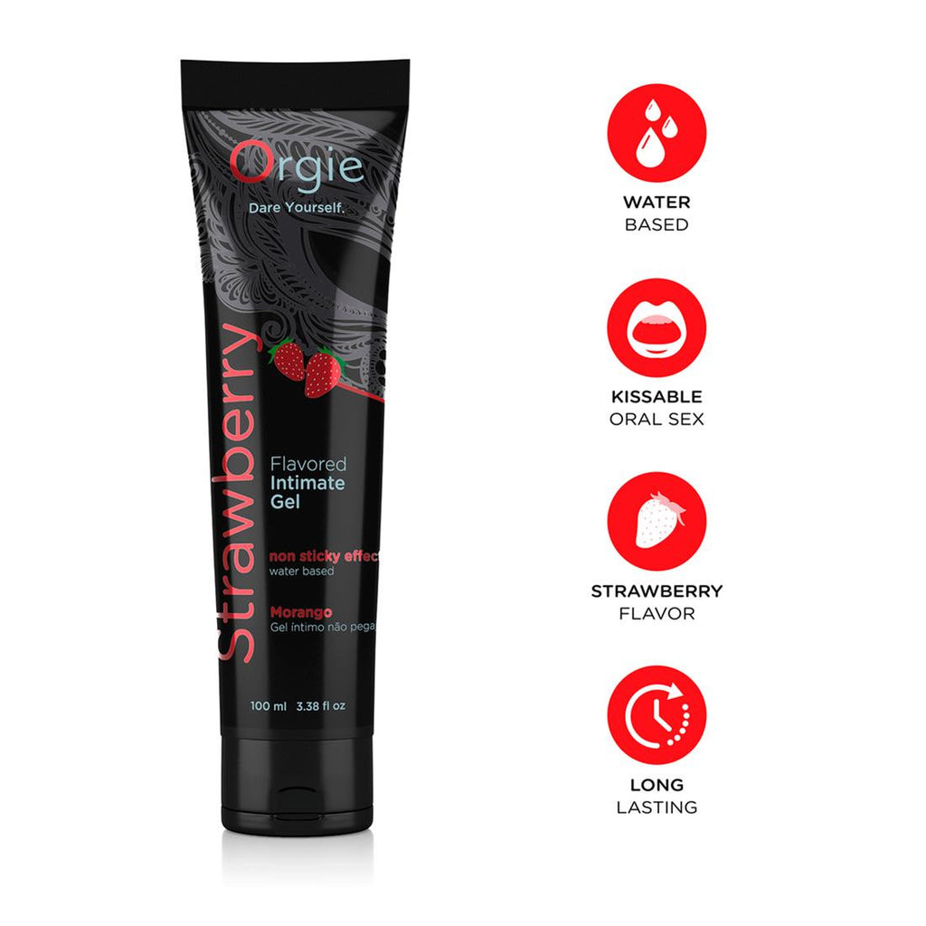 Orgie Lube Tube Fragola 100 ml - Lubrificante Intimo di Alta Qualità