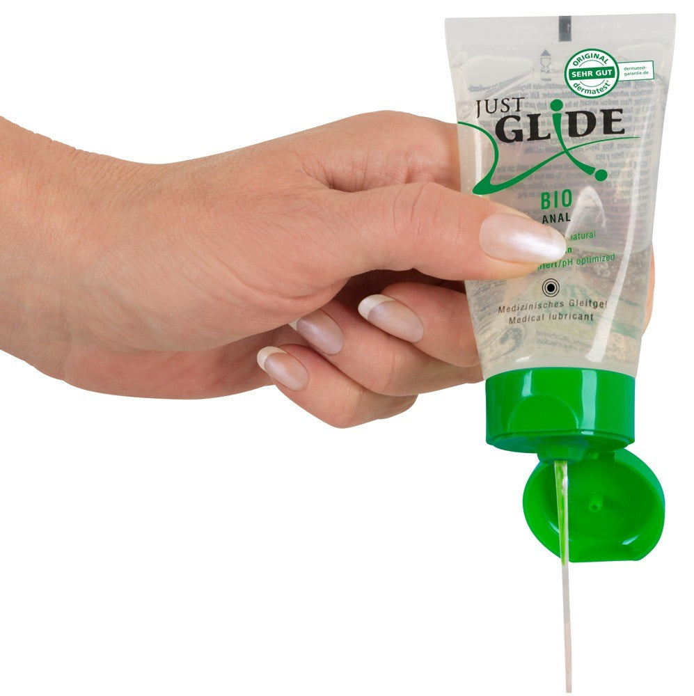 Just Glide Bio Anal - Lubrificante Organico Vegano in Tubo Eco-Sostenibile (100ml)