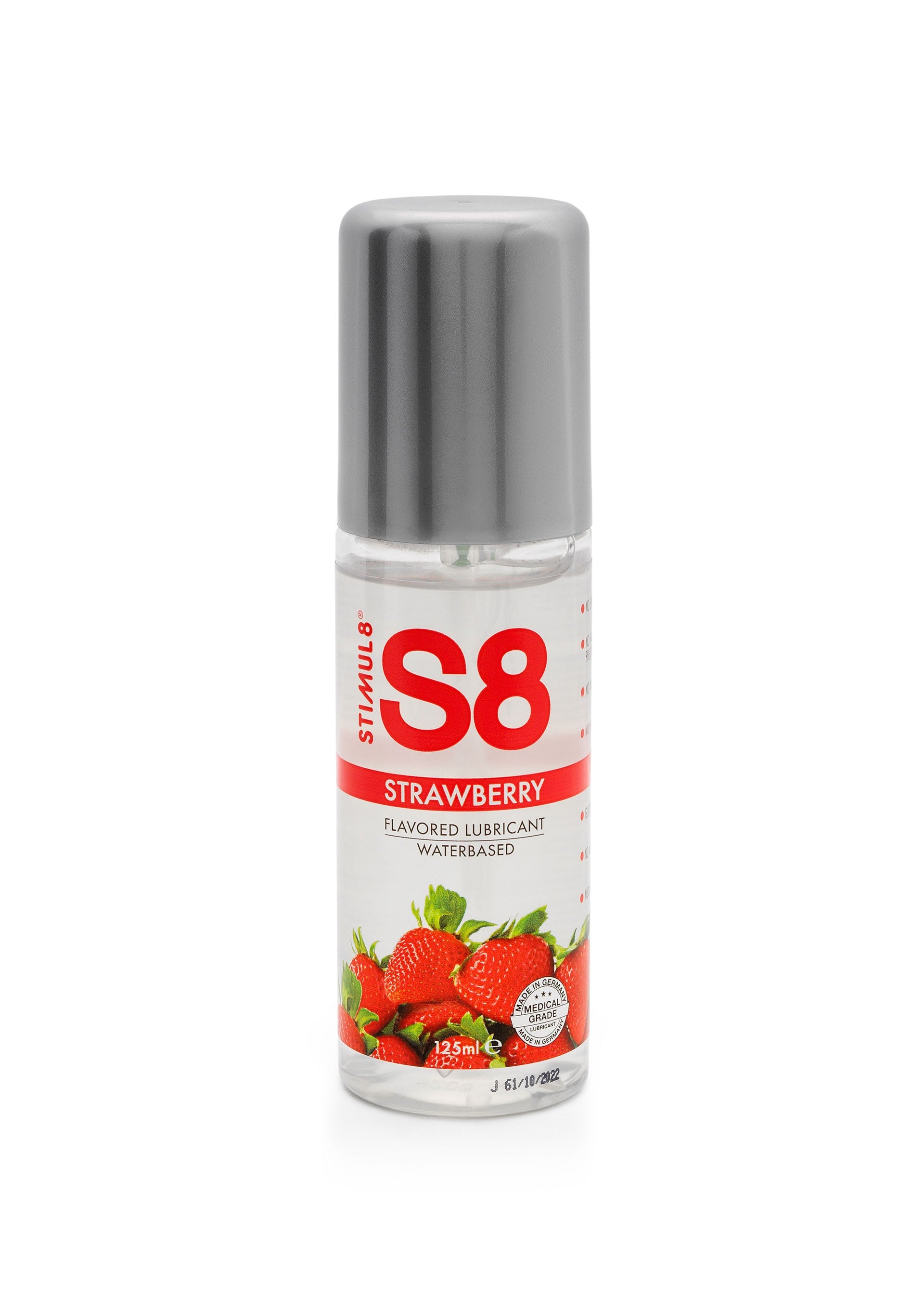 S8 Waterbase Flavored Strawberry 125ml - Lubrificante Edibile Grado Medico alla Fragola