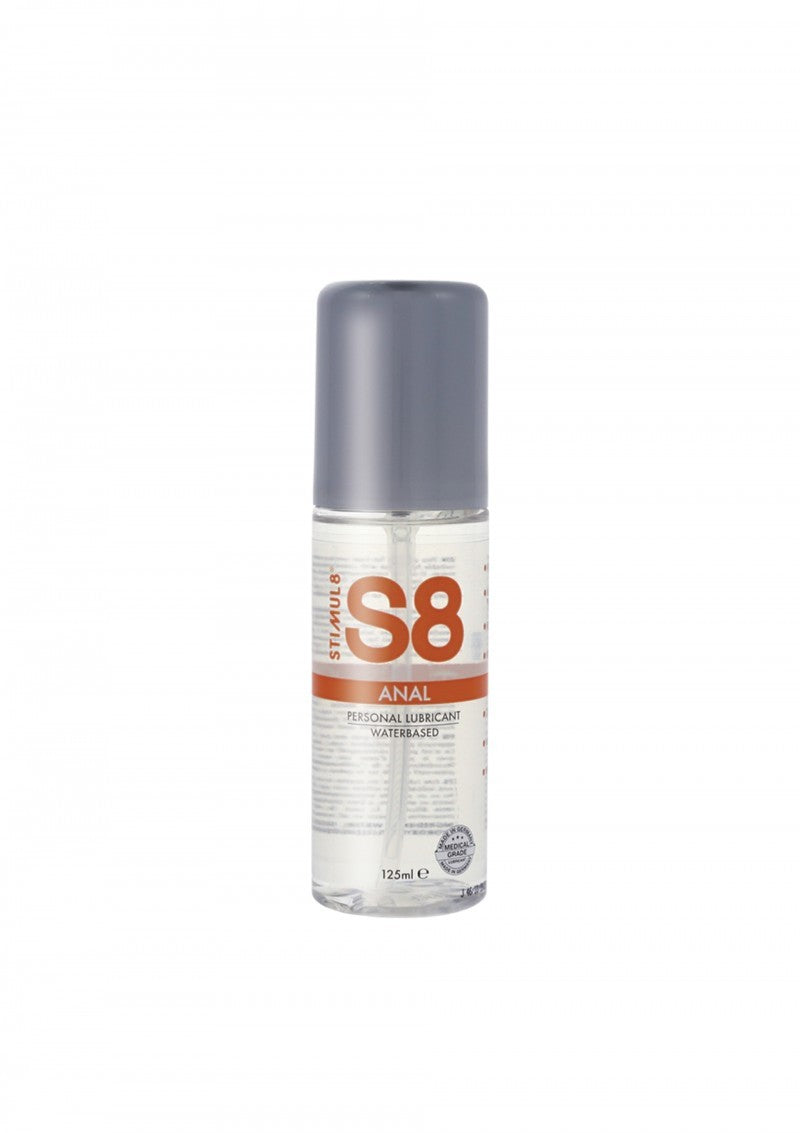 S8 Waterbase Anal Original 125ml - Lubrificante Anale di Grado Medico e Privo di Glicerina