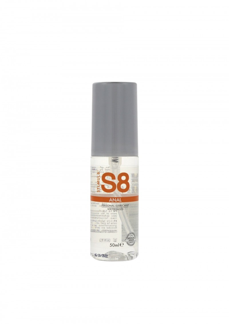 S8 Waterbase Anal Original 50ml - Lubrificante Medico Senza Glicerina (Formato Viaggio)