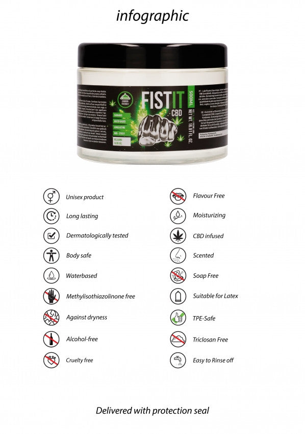 Fist It CBD Infused - Gel Lubrificante Botanico ad Azione Lenitiva (500ml)